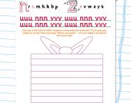 Handwriting letter patterns practice