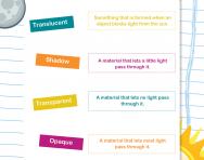 Light and dark vocabulary worksheet
