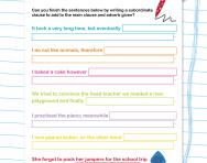Linking clauses with adverbs worksheet