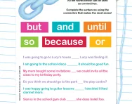 Linking sentences with connectives worksheet