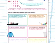 Long division word problems worksheet