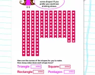 Make a 2D shape worksheet