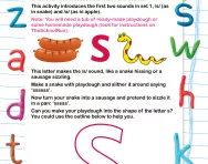 Make playdough sounds /s/ and /a/