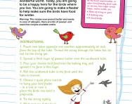Make your own bird feeder activity