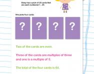 Making multiples with digit cards worksheet