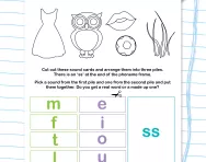Making words that end in ‘ss’ worksheet