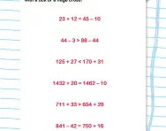 Mark number sentences worksheet