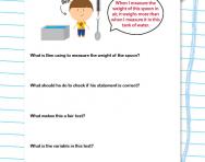 Mass and weight in air and water worksheet