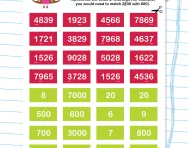 Match the place value worksheet