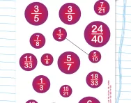 Matching equivalent fractions worksheet