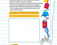 Measure length using centimetres