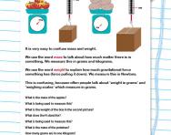 Measuring mass and weight worksheet