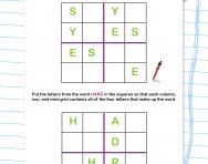 Mini word Sudoku