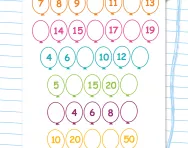 Missing numbers in a sequence worksheet