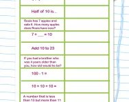 Mixed-up mental maths worksheet