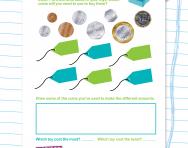 Money: values and coins worksheet