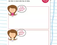 Morning and evening routines worksheet