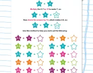 Multiplying decimal numbers by one-digit numbers