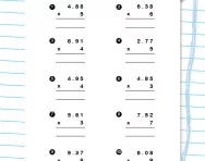 Multiplying decimals worksheet