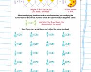 Multiplying fractions by whole numbers worksheet