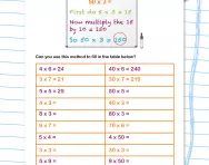 Multiplying multiples of ten worksheet