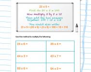 Multiplying with the partitioning method worksheet