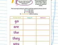 My very first spelling test