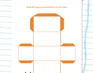 Mystery 3D shape net worksheet