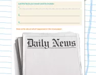 Writing about an event worksheet