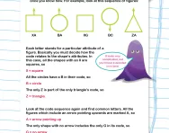 Non-verbal reasoning worksheet: Coding features of diagrams