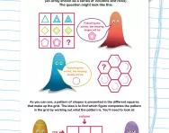 Non-verbal reasoning worksheet: Complete the grid