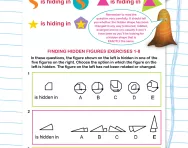 Non-verbal reasoning worksheet: Finding hidden figures