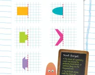 Non-verbal reasoning worksheet: Finding two lines of symmetry
