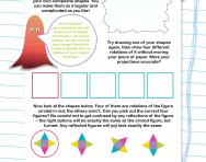 Non-verbal reasoning worksheet: Identifying rotated shapes