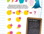 Non-verbal reasoning worksheet: Looking at the size of shapes