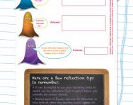 Non-verbal reasoning worksheet: Reflection revision