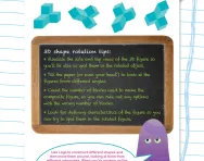 Non-verbal reasoning worksheet: Rotating 3D shapes
