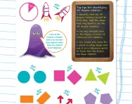 Non-verbal reasoning worksheet: Rotating by 45º