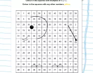 Number colouring: find the multiples of 5