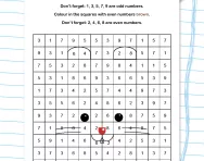 Number colouring: odd and even numbers