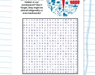 Olympics wordsearch for kids