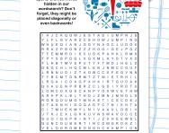 Olympics wordsearch for kids
