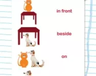 On, under, beside, in front worksheet