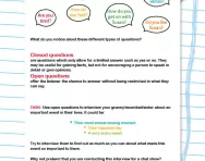 Open and closed questions worksheet