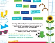 Ordering months and talking about seasons worksheet