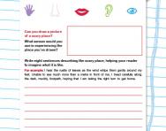 Painting a picture with words worksheet
