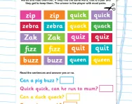 Pairs game: ‘z’ and ‘qu’