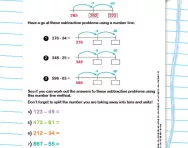 Partitioning numbers to subtract worksheet