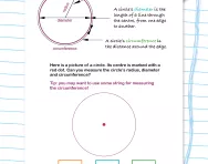 Parts of a circle worksheet