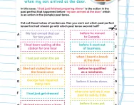 Past perfect: matching halves of sentences worksheet